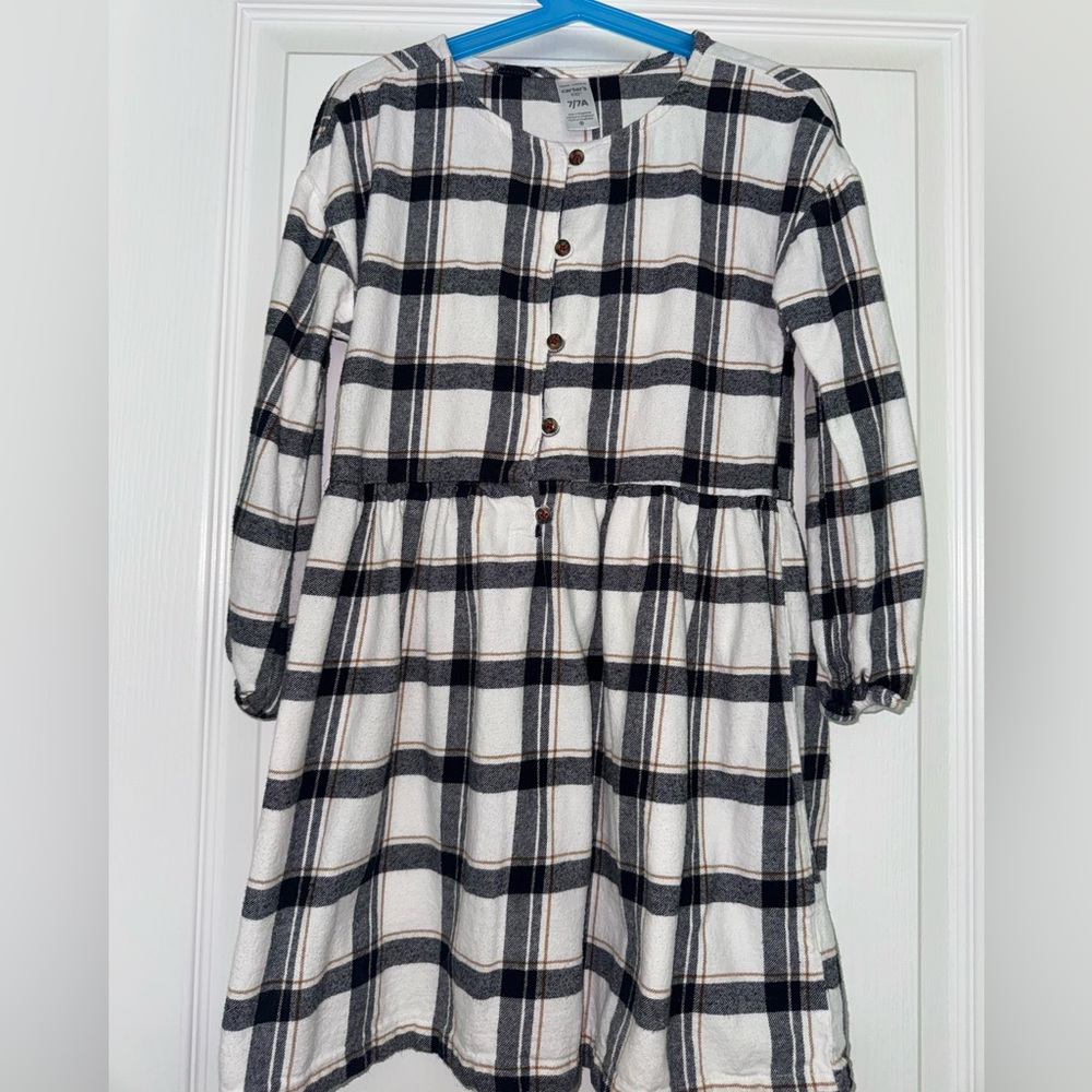 Carter's Black and White Checkered Dress